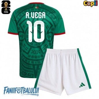 Mexic Alexis Vega #10 Echipament de Fotbal Replică Mondial 2026 Copii Acasa (+ Șorturi)